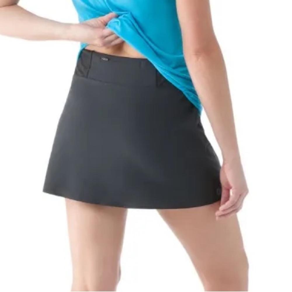 NWOT SmartWool Women's Active Lined Skirt black size XS preppy with shorts - Picture 2 of 8